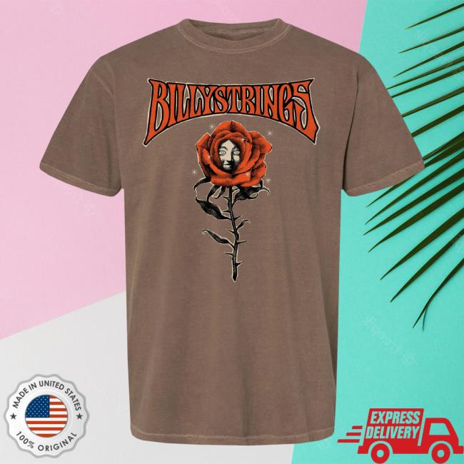 Official Billy Strings Merch Store Shop Rose Face Tee (Max Löffler)