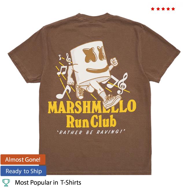 Official Marshmello Merch Store Run Club Tshirt Marshmello Apparel Clothing Shop