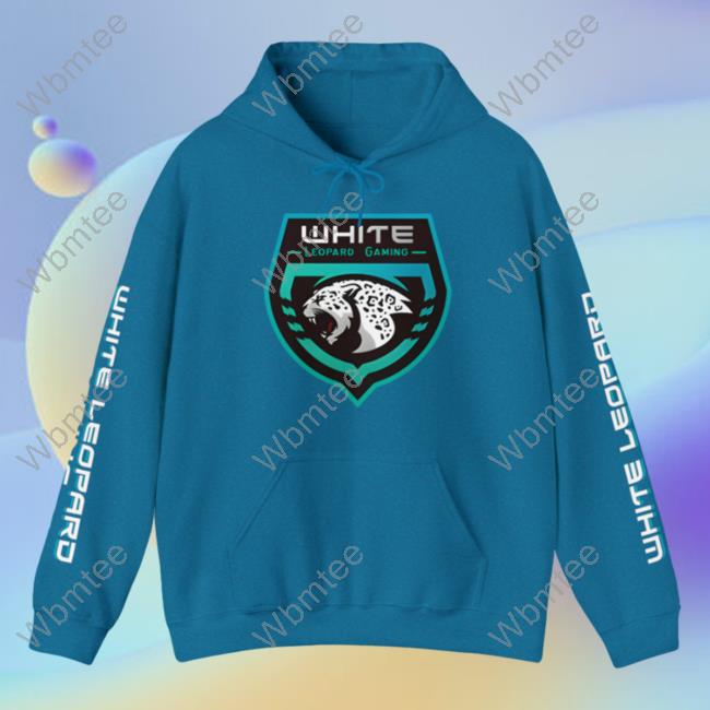 Official Soar Dogg White Leopard Gaming Hoodie Antique Sapphire