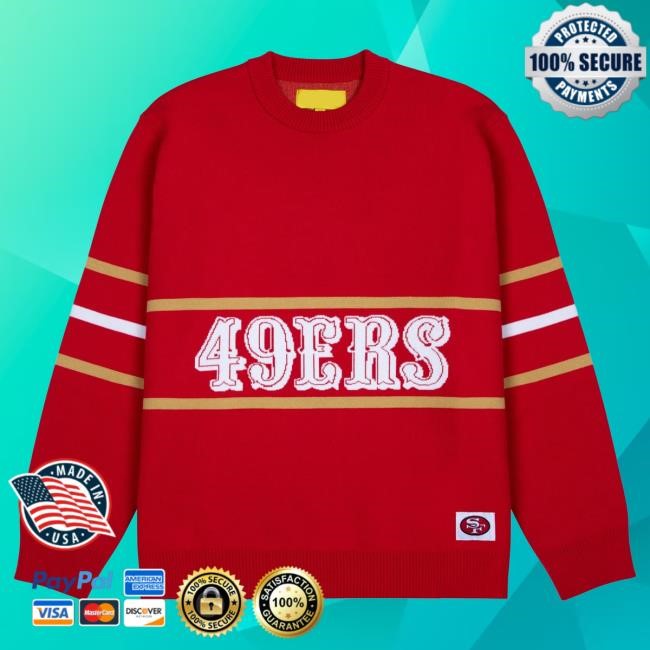 Official Tyler The Creator Merch Store Shop 49Ers Jacquard Crewneck Sweatshirt By Golf Wang
