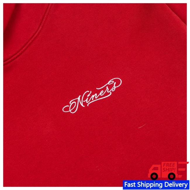 Official Born X Raised Merch Store Born X Raised + 49Ers Fine Line Popover Hoodie: Red By Bxr Sport + NFL