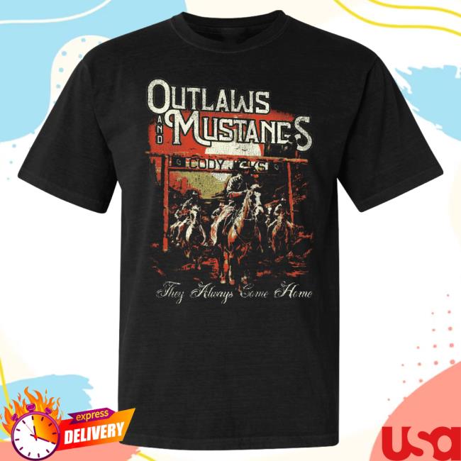 Official Cody Jinks Merch Store Cody Jinks "Outlaws And Mustangs" Shirt Cody Jinks Apparel Clothing Shop CodyJinks