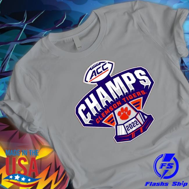 Official Clemson Tigers 2022 Acc Football Conference Champions Locker Room Premium TShirts