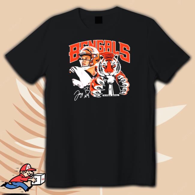 Official Joe Burrow Cincinnati Bengals Super Bowl 2022 signature Cap Official Joe Burrow Cincinnati Bengals Super Bowl 2022 signature Hoodies