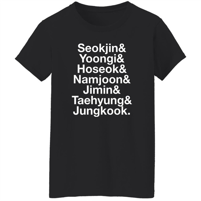 Brian Tong Seokjin Yoongi Hoseok Namjoon Jimin Taehyung Jungkook Shirt Brian Tong Seokjin Yoongi Hoseok Namjoon Jimin Taehyung Jungkook Shirt