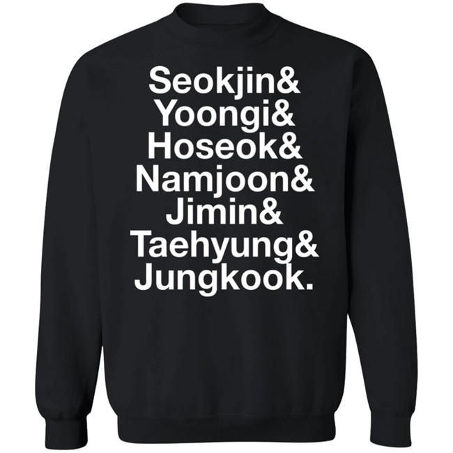 Brian Tong Seokjin Yoongi Hoseok Namjoon Jimin Taehyung Jungkook Shirt Brian Tong Seokjin Yoongi Hoseok Namjoon Jimin Taehyung Jungkook Shirt