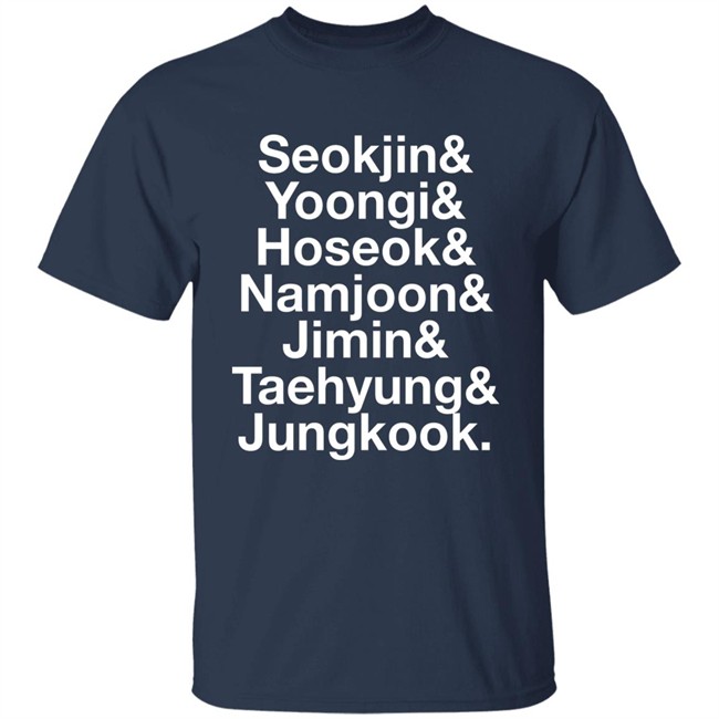 Brian Tong Seokjin Yoongi Hoseok Namjoon Jimin Taehyung Jungkook Shirt Brian Tong Seokjin Yoongi Hoseok Namjoon Jimin Taehyung Jungkook Shirt