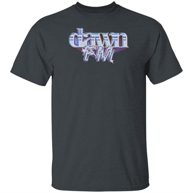 The Weeknd After Hours Merch Dawn Fm Chrome Title Tee Shirt The Weeknd After Hours Merch Dawn Fm Chrome Title Tee Shirt
