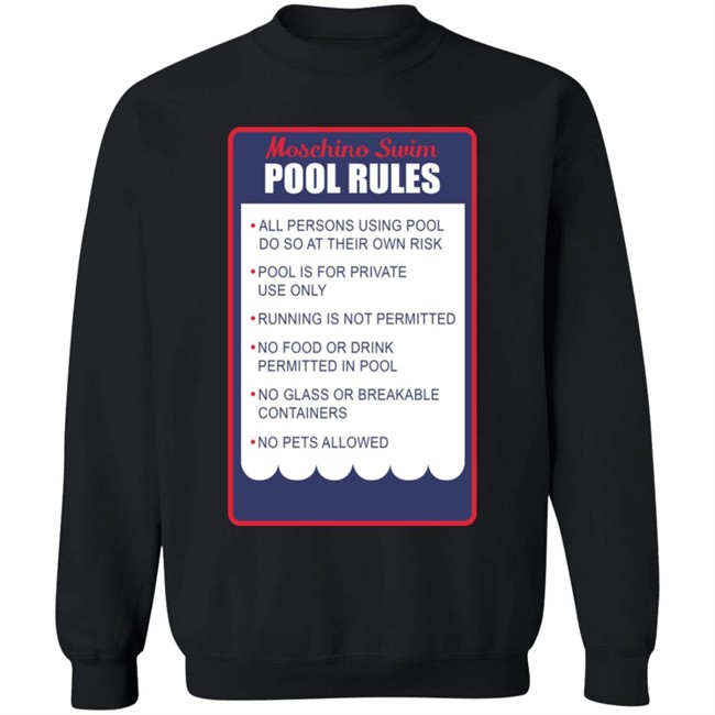 Pedro Martinez Moschino Swim Pool Rules Shirt Pedro Martinez Moschino Swim Pool Rules Shirt