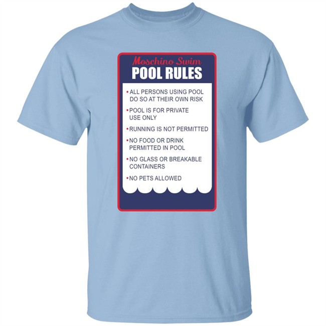 Pedro Martinez Moschino Swim Pool Rules Shirt Pedro Martinez Moschino Swim Pool Rules Shirt