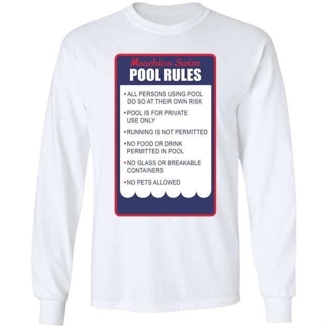 Pedro Martinez Moschino Swim Pool Rules Shirt Pedro Martinez Moschino Swim Pool Rules Shirt