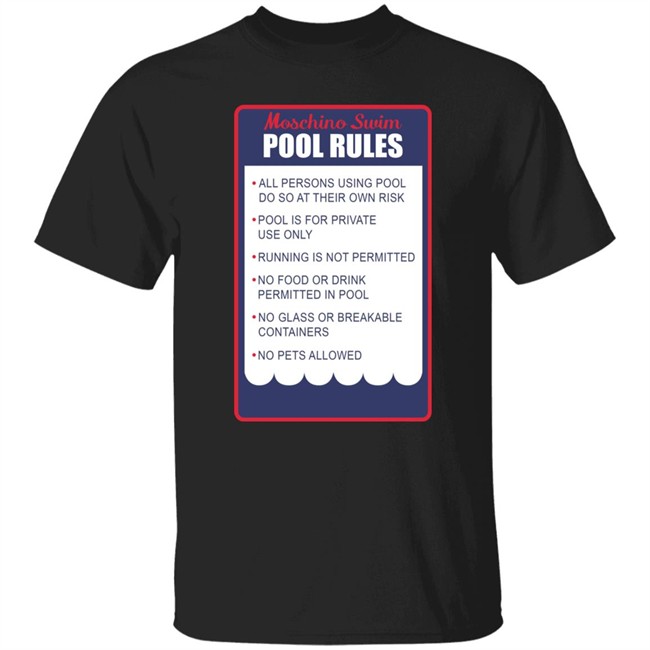 Pedro Martinez Moschino Swim Pool Rules Shirt Pedro Martinez Moschino Swim Pool Rules Shirt