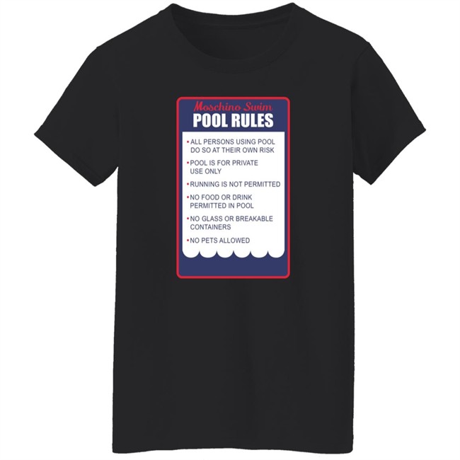 Pedro Martinez Moschino Swim Pool Rules Shirt Pedro Martinez Moschino Swim Pool Rules Shirt