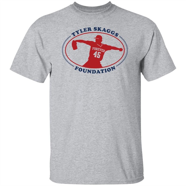 Tyler Skaggs Foundation Grey Forever 45 Hoodie Tyler Skaggs Foundation Grey Forever 45 Hoodie