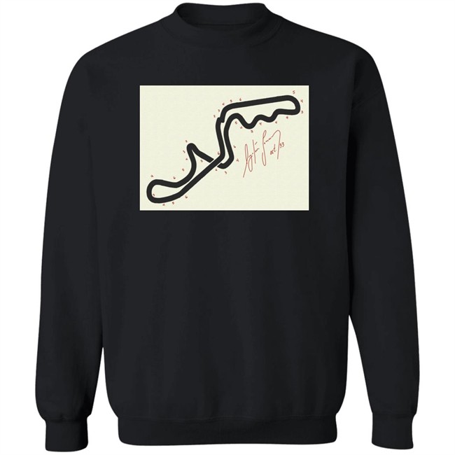 Matt Bishop Ayrton Senna's Hand-Drawn Map Of The Suzuka Gp 1993 Long Sleeve T Shirt Matt Bishop Ayrton Senna's Hand-Drawn Map Of The Suzuka Gp 1993 Long Sleeve T Shirt
