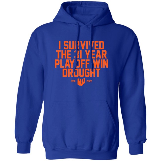 I Survived The 31 Year Playoff Win Drought 11991 2022 Shirt Joeski Broski I Survived The 31 Year Playoff Win Drought 11991 2022 Shirt Joeski Broski