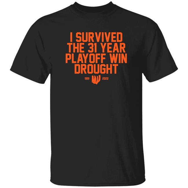 I Survived The 31 Year Playoff Win Drought 11991 2022 Shirt Joeski Broski I Survived The 31 Year Playoff Win Drought 11991 2022 Shirt Joeski Broski
