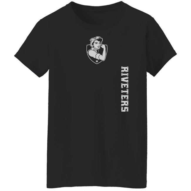Metropolitan Riveters Rivetershockeyshop Steel Stretch Riveters Tee Shirt Metropolitan Riveters Rivetershockeyshop Steel Stretch Riveters Tee Shirt