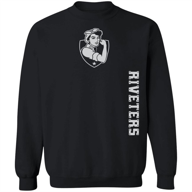 Metropolitan Riveters Rivetershockeyshop Steel Stretch Riveters Tee Shirt Metropolitan Riveters Rivetershockeyshop Steel Stretch Riveters Tee Shirt