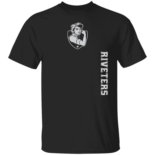 Metropolitan Riveters Rivetershockeyshop Steel Stretch Riveters Tee Shirt Metropolitan Riveters Rivetershockeyshop Steel Stretch Riveters Tee Shirt
