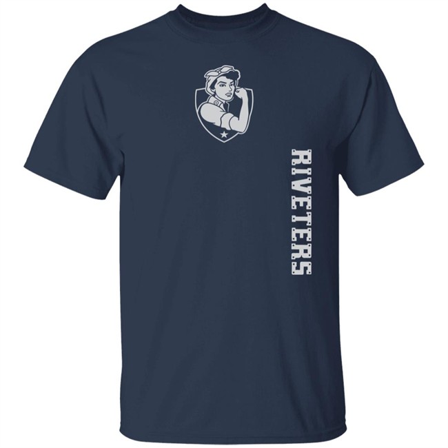Metropolitan Riveters Rivetershockeyshop Steel Stretch Riveters Tee Shirt Metropolitan Riveters Rivetershockeyshop Steel Stretch Riveters Tee Shirt