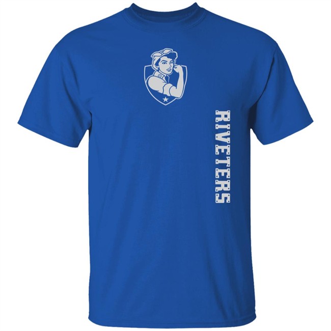 Metropolitan Riveters Rivetershockeyshop Steel Stretch Riveters Tee Shirt Metropolitan Riveters Rivetershockeyshop Steel Stretch Riveters Tee Shirt
