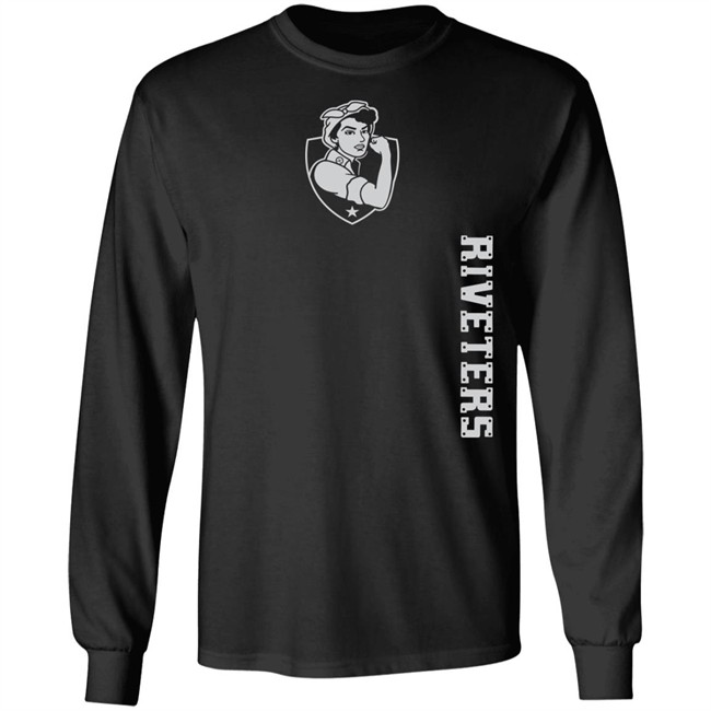 Metropolitan Riveters Rivetershockeyshop Steel Stretch Riveters Tee Shirt Metropolitan Riveters Rivetershockeyshop Steel Stretch Riveters Tee Shirt