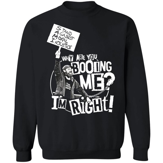 WWE Shop Sami Zayn Why Are You Booing Me I'm Right Shirt TQ Sherwood WWE Shop Sami Zayn Why Are You Booing Me I'm Right Shirt TQ Sherwood