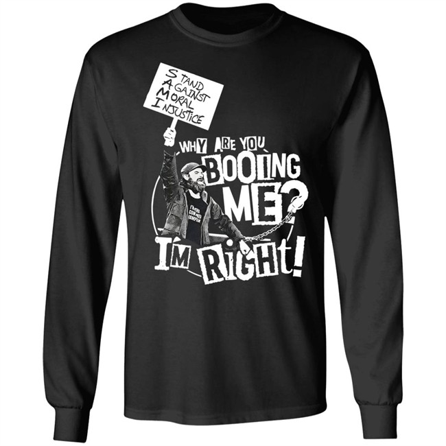 WWE Shop Sami Zayn Why Are You Booing Me I'm Right Shirt TQ Sherwood WWE Shop Sami Zayn Why Are You Booing Me I'm Right Shirt TQ Sherwood