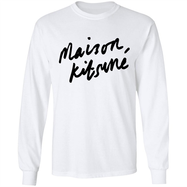 Maison Kitsune Merch Handwriting Adjusted Sweatshirt Rfj Ootd Maison Kitsune Merch Handwriting Adjusted Sweatshirt Rfj Ootd