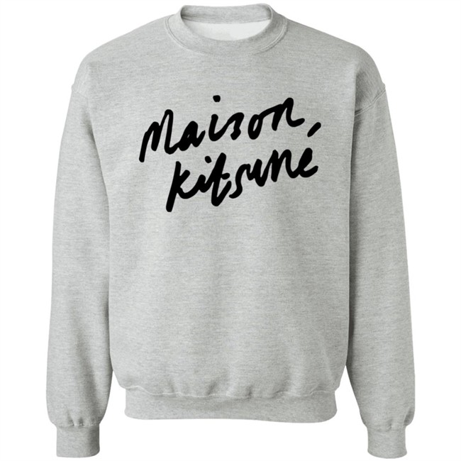 Maison Kitsune Merch Handwriting Adjusted Sweatshirt Rfj Ootd Maison Kitsune Merch Handwriting Adjusted Sweatshirt Rfj Ootd