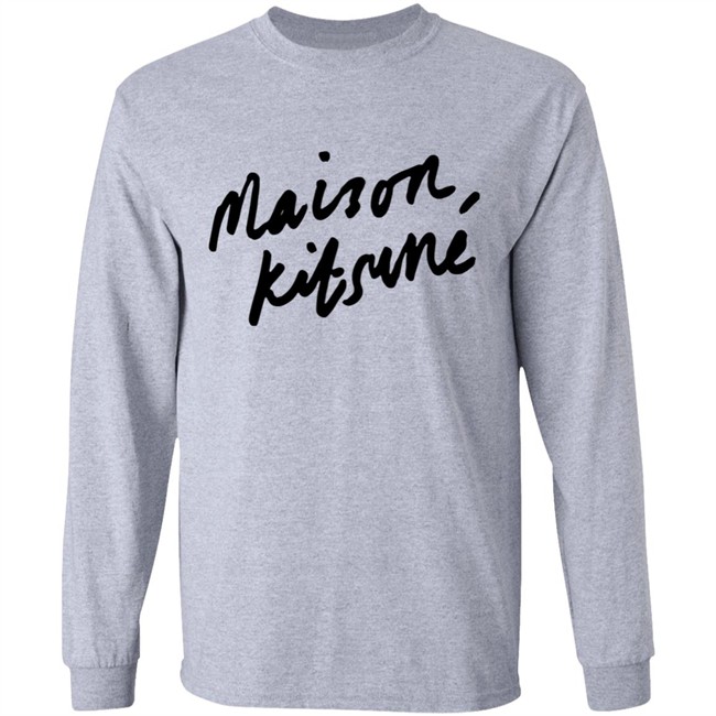 Maison Kitsune Merch Handwriting Adjusted Sweatshirt Rfj Ootd Maison Kitsune Merch Handwriting Adjusted Sweatshirt Rfj Ootd