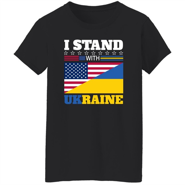 I Stand With Ukraine Usa Flag T Shirt I Stand With Ukraine Usa Flag T Shirt