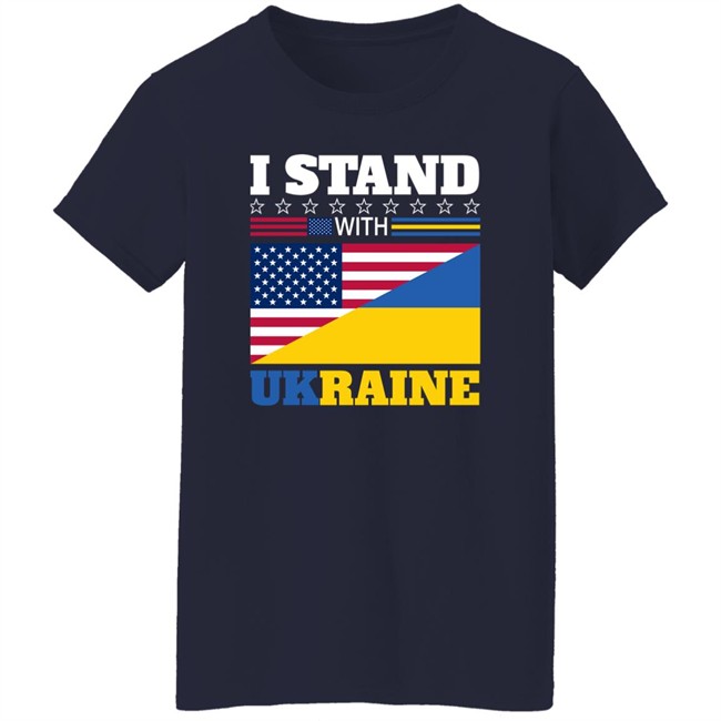 I Stand With Ukraine Usa Flag T Shirt I Stand With Ukraine Usa Flag T Shirt
