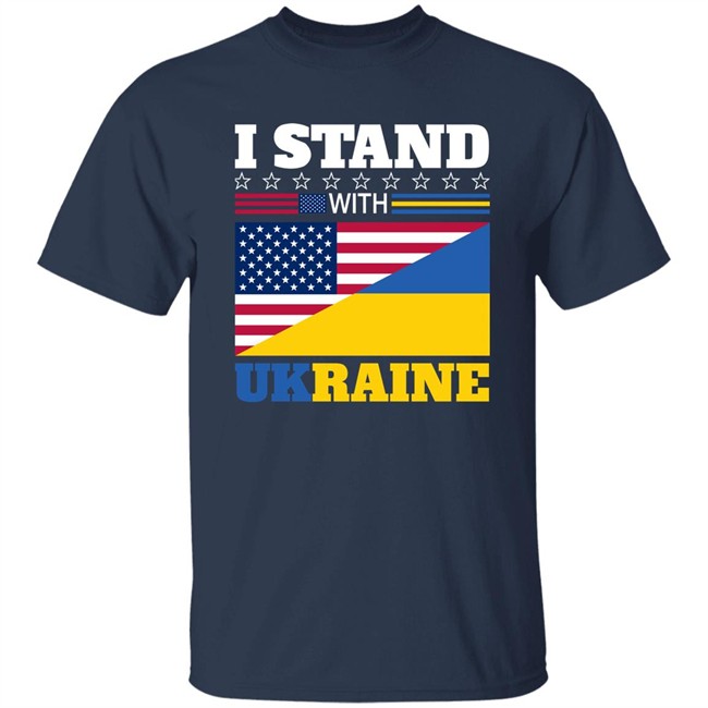 I Stand With Ukraine Usa Flag T Shirt I Stand With Ukraine Usa Flag T Shirt