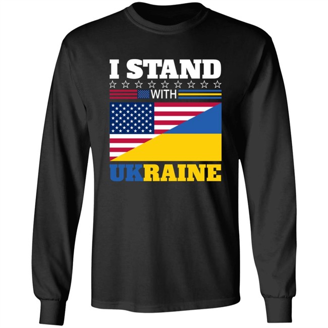 I Stand With Ukraine Usa Flag T Shirt I Stand With Ukraine Usa Flag T Shirt