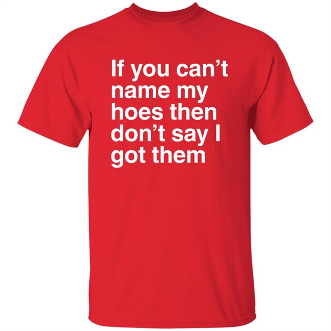 If You Can't Name My Hoes Then Don't Say I Got Them Shirt Hoodville