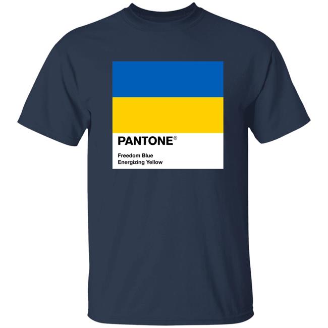 Pantone Freedom Blue Energizing Yellow Shirt Pantone Freedom Blue Energizing Yellow Shirt