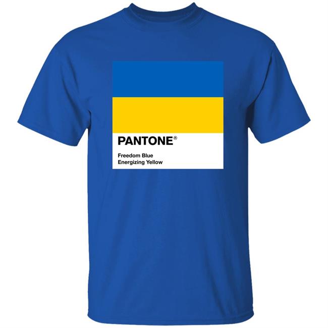 Pantone Freedom Blue Energizing Yellow Shirt Pantone Freedom Blue Energizing Yellow Shirt
