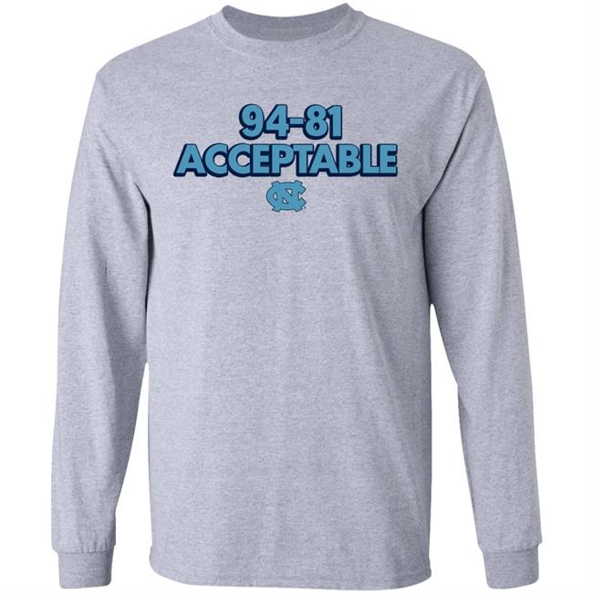 North Carolina Basketball 94-81 Acceptable Shirt Darren Rovell BreakingT North Carolina Basketball 94-81 Acceptable Shirt Darren Rovell BreakingT