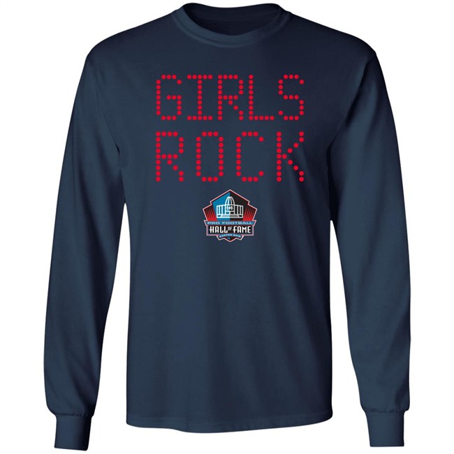 Pro Football Hof Store Merch Hall Of Fame Youth Girls Rock Long Sleeve Tee Shirt Nick Nemeroff