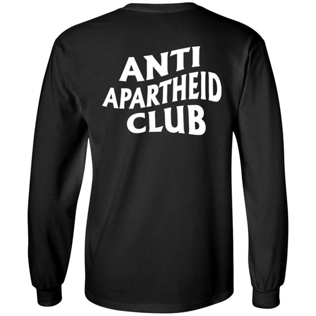 Paliroots Merch Anti Apartheid Club Black Long Sleeve T Shirt Paliroots Merch Anti Apartheid Club Black Long Sleeve T Shirt