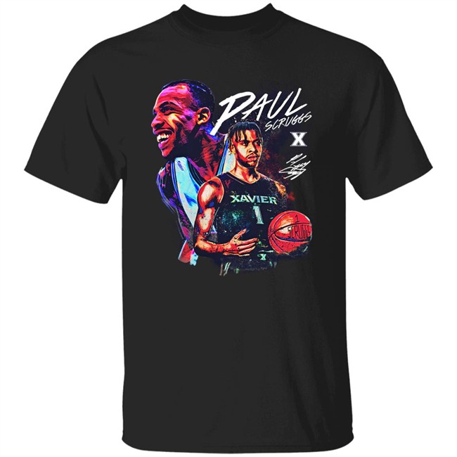 Paul Scruggs Player Tee Shirt Cincy Shirts Merch Xavier Basketball Paul Scruggs Player Tee Shirt Cincy Shirts Merch Xavier Basketball