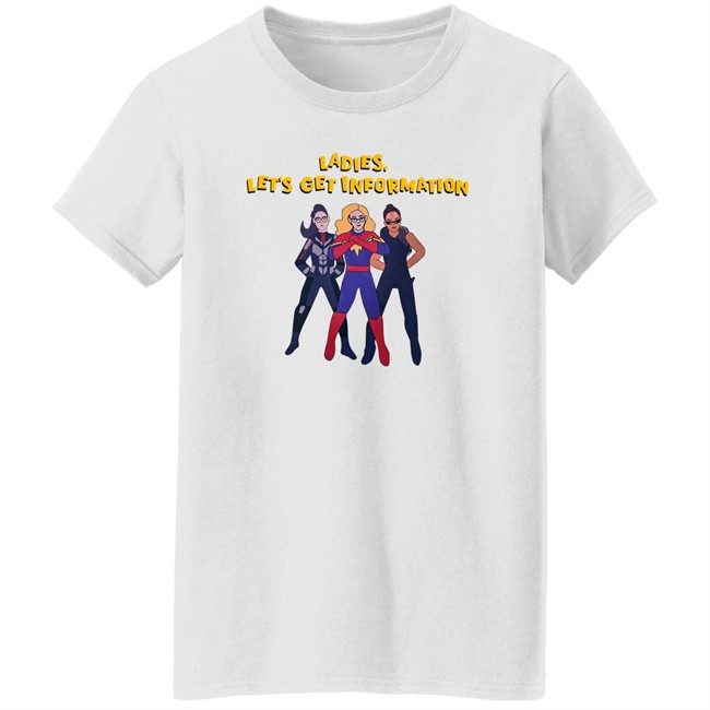 Kamala Khan Iman Vellani Ladies Let's Get Information Carol Danvers Shirt Ms Marvel Kamala Khan Iman Vellani Ladies Let's Get Information Carol Danvers Shirt Ms Marvel