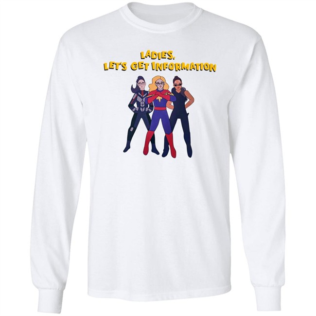 Kamala Khan Iman Vellani Ladies Let's Get Information Carol Danvers Shirt Ms Marvel Kamala Khan Iman Vellani Ladies Let's Get Information Carol Danvers Shirt Ms Marvel