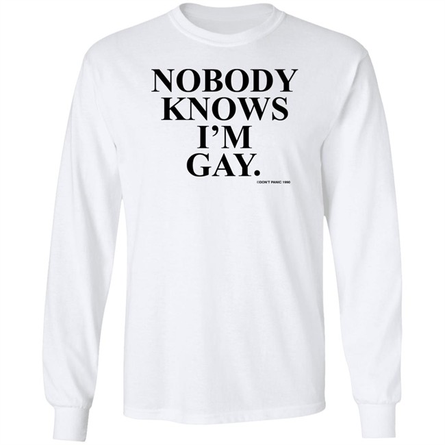 Vintage Don't Panic 1990 Nobody Knows Im Gay Shirt Vintage Don't Panic 1990 Nobody Knows Im Gay Shirt