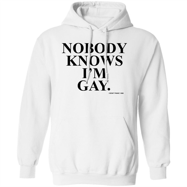 Vintage Don't Panic 1990 Nobody Knows Im Gay Shirt Vintage Don't Panic 1990 Nobody Knows Im Gay Shirt