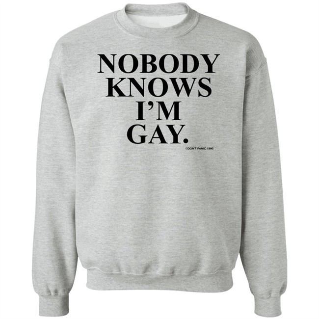 Vintage Don't Panic 1990 Nobody Knows Im Gay Shirt Vintage Don't Panic 1990 Nobody Knows Im Gay Shirt