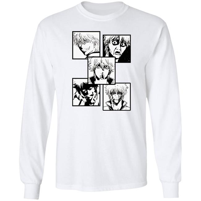 Gintama Anime Faces of Gintoki Shirt Gintama Anime Faces of Gintoki Shirt