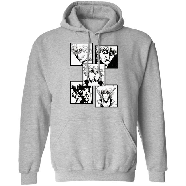 Gintama Anime Faces of Gintoki Shirt Gintama Anime Faces of Gintoki Shirt